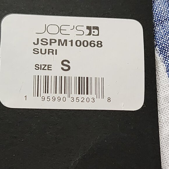 Joe's Jeans NWT Blue Stripe Cotton Linen Button Up Shirt - Picture 6 of 7